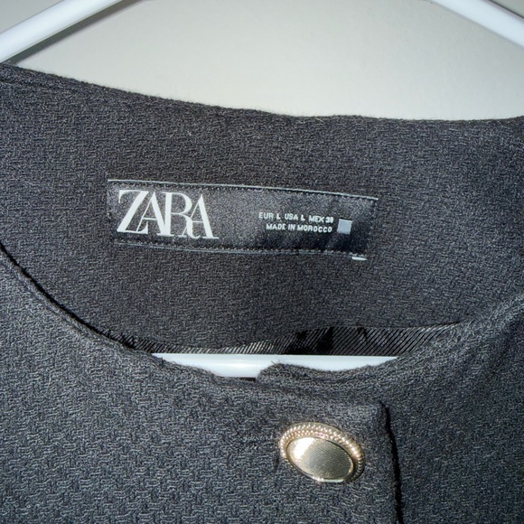 Zara Black Blazer with Gold Accents - Picture 2 of 3